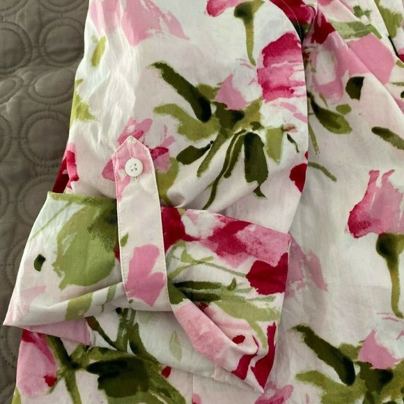 Johns New York Sport Flower Blouse Size L - Picture 5 of 8